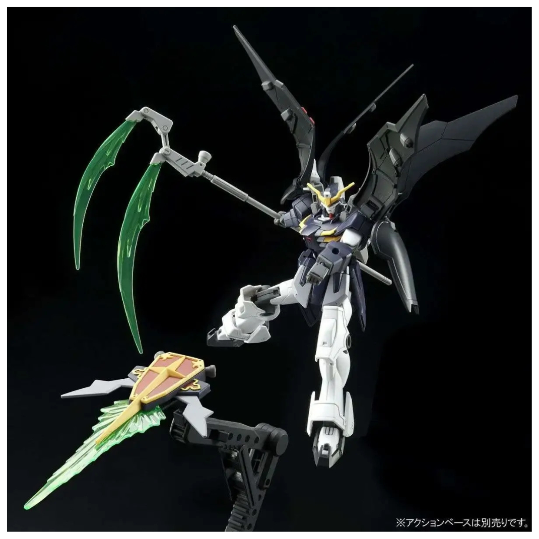 Close up of the Gundam Deathscythe Hell torso and Buster Shield in an action pose.