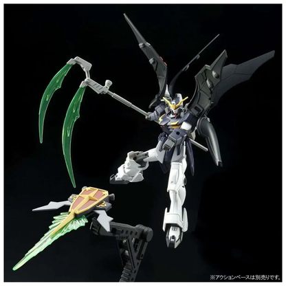 Close up of the Gundam Deathscythe Hell torso and Buster Shield in an action pose.