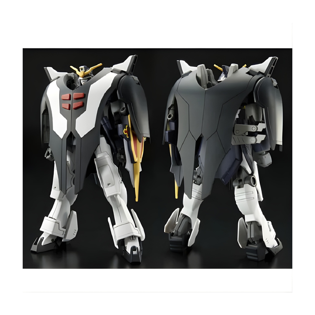 Close up of the Gundam Deathscythe Hell torso and Buster Shield in an action pose.