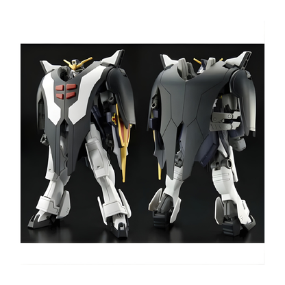 Close up of the Gundam Deathscythe Hell torso and Buster Shield in an action pose.