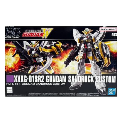 Bandai HGAC 1/144 Gundam Sandrock Custom TV Version Model Kit box art.
