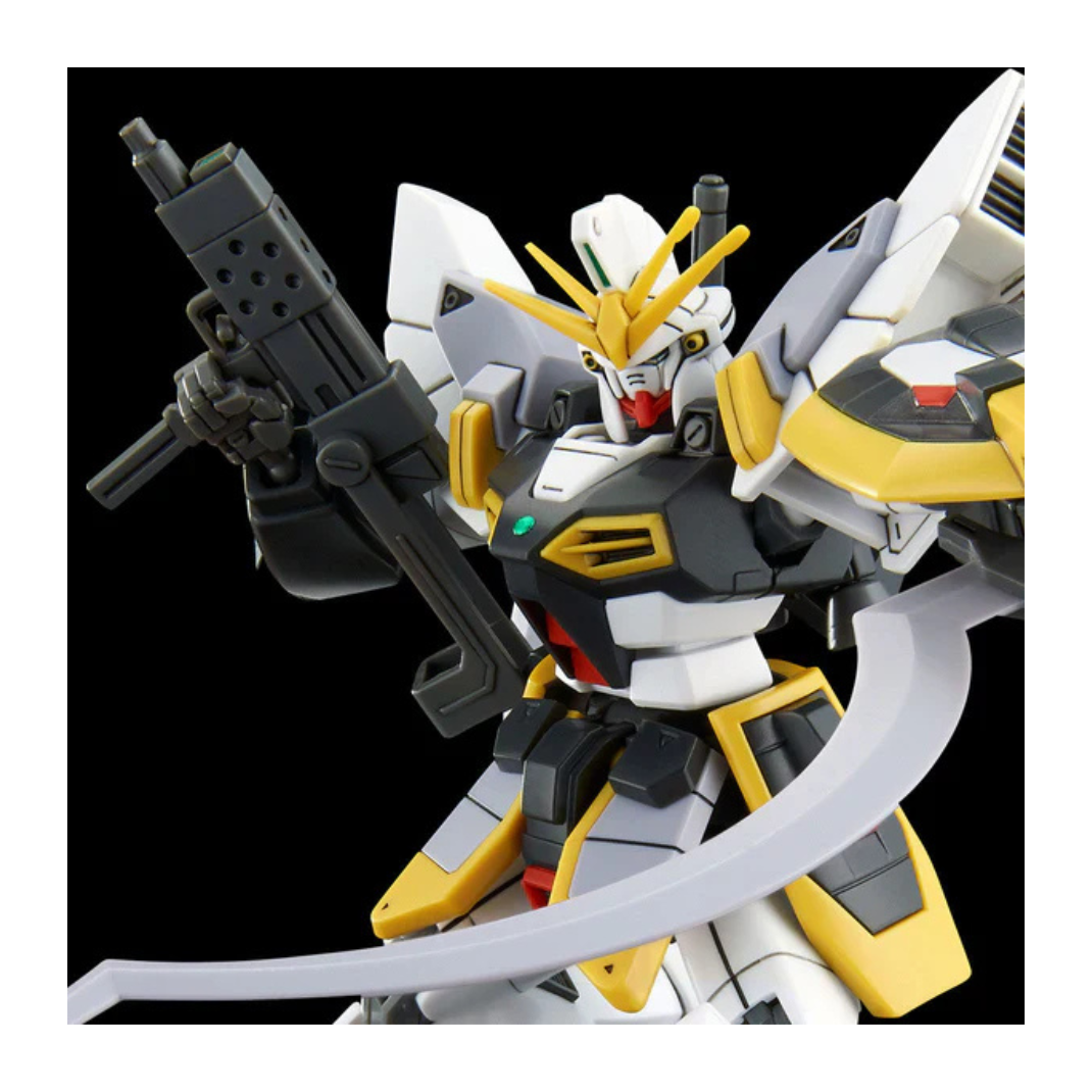 Gundam Sandrock Custom HGAC kit aiming the Beam Machine Gun.