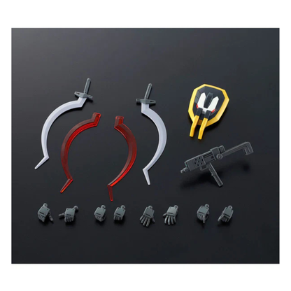 Completed HG Sandrock Custom model kit posing with twin Heat Shotels.