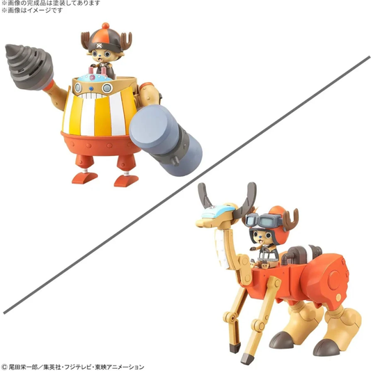 Bandai One Piece: Chopper Robo Super 4 & 5 — Kung Fu Tracer & Walk Hopper Model Kit Set