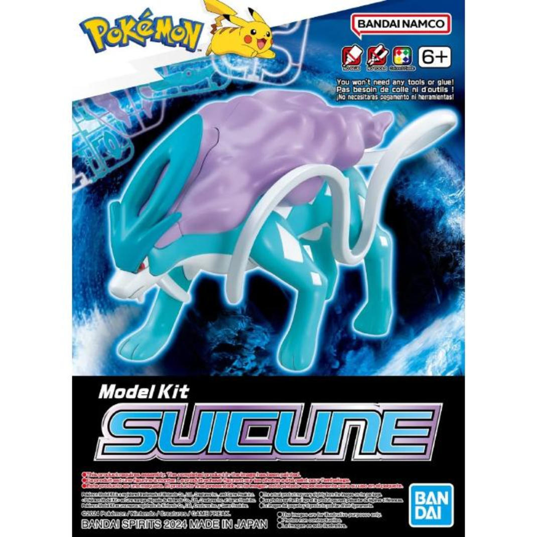 Bandai Pokémon Model Kit Select Series #09 — Suicune | Pokepla Snap-Fit | No Glue Required