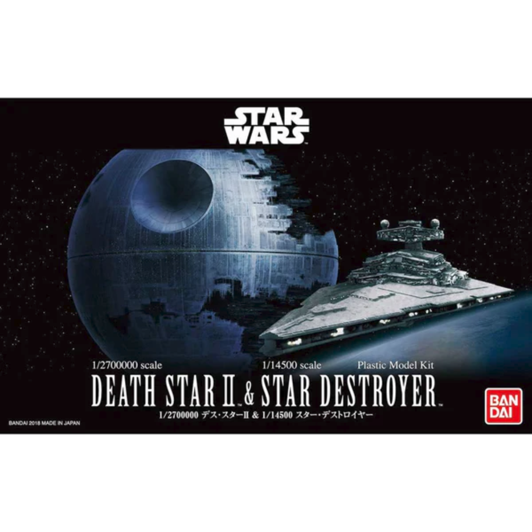 Bandai Star Wars 1/2,700,000 Death Star II & 1/14,500 Star Destroyer – Return of the Jedi Model Kit