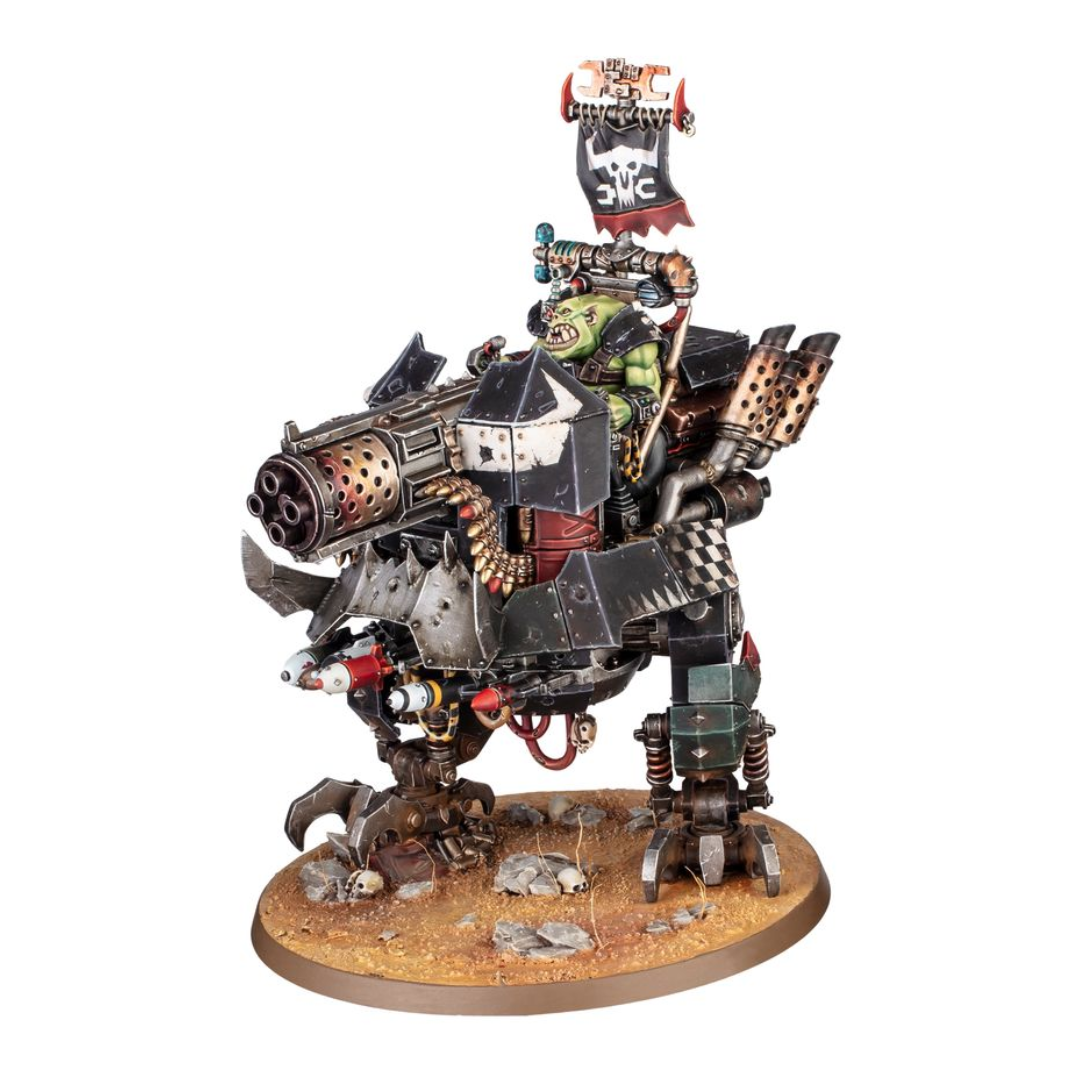 Warhammer 40000 Orks Big Mek Dakkarig miniature box art
