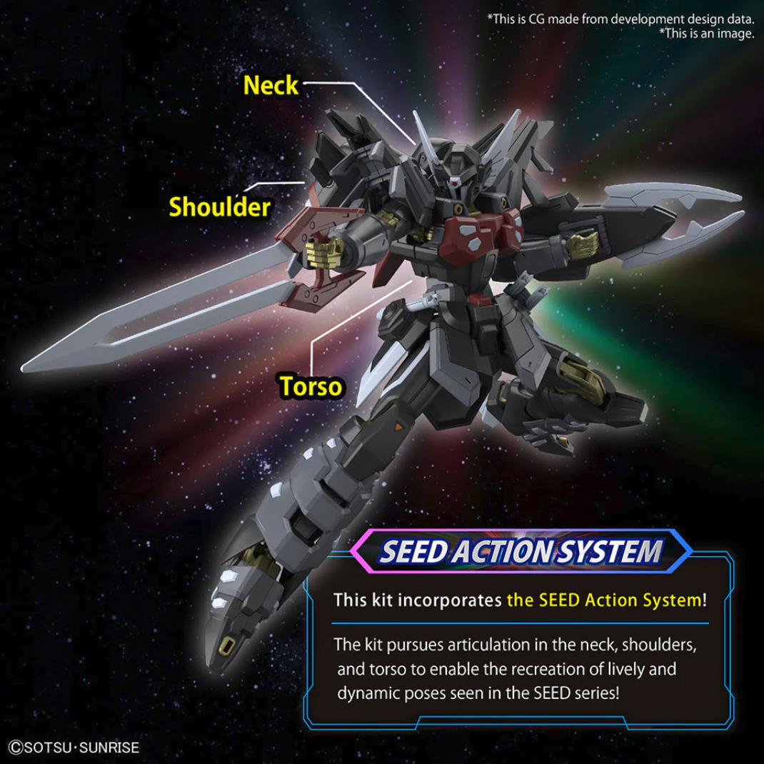 Bandai Gunpla HGCE 1/144 #245 NOG-M1A1 Black Knight Squad Shi-ve.A | Gundam SEED Freedom | High Grade Model Kit