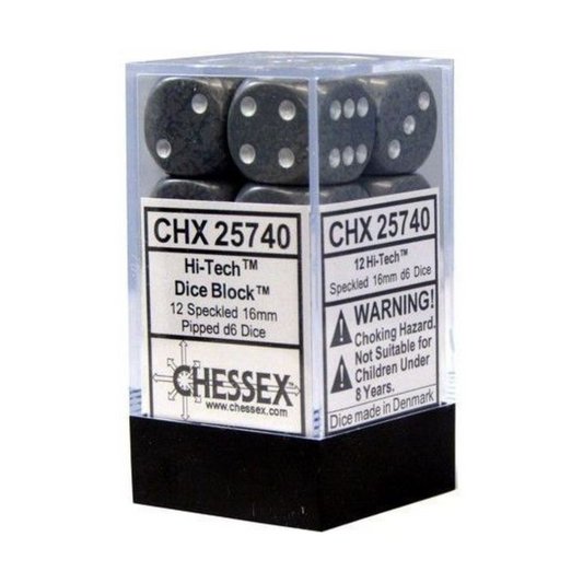 Chessex Speckled 16mm d6 Hi-Tech/Block Dice Set of 12 – Hobby Collectors Australia