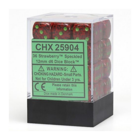 Chessex Speckled 12mm d6 Strawberry/Block Dice Set of 36 – Hobby Collectors Australia