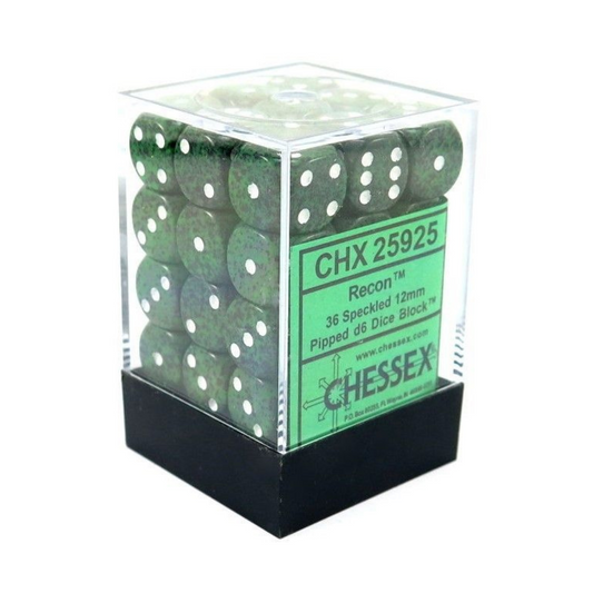 Chessex Speckled 12mm d6 Recon/Block Dice Set of 36 – Hobby Collectors Australia
