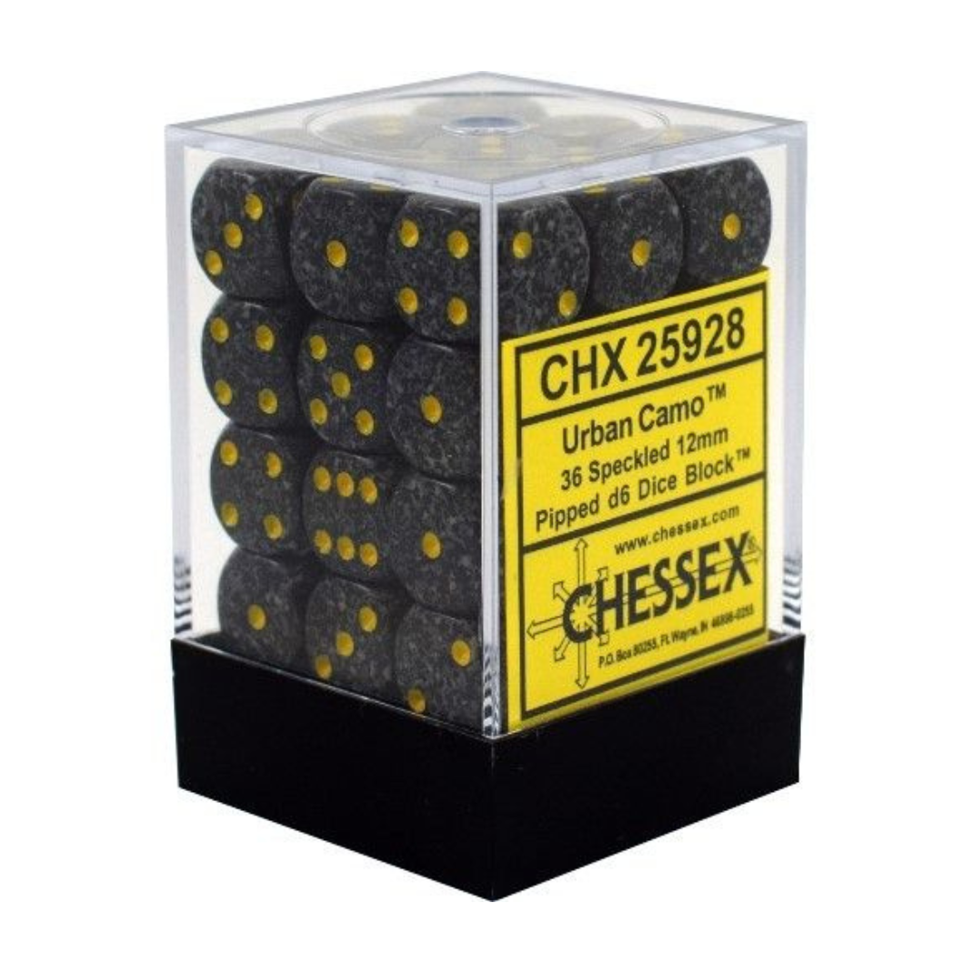 Chessex Speckled 12mm d6 Urban Camo/Block Dice Set of 36 – Hobby Collectors Australia