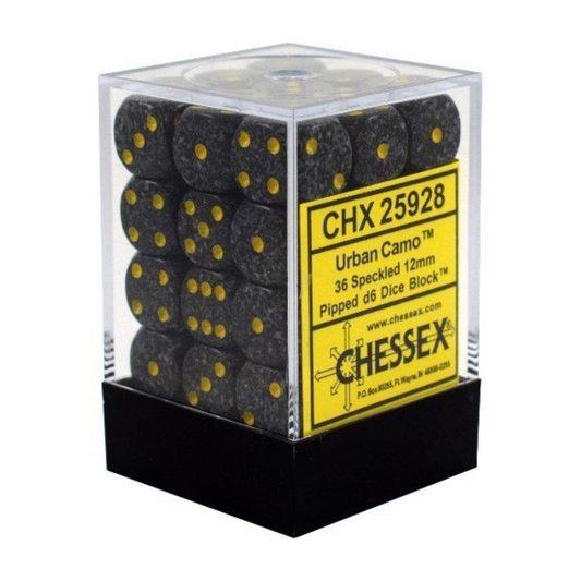 Chessex Speckled 12mm d6 Urban Camo/Block Dice Set of 36 – Hobby Collectors Australia