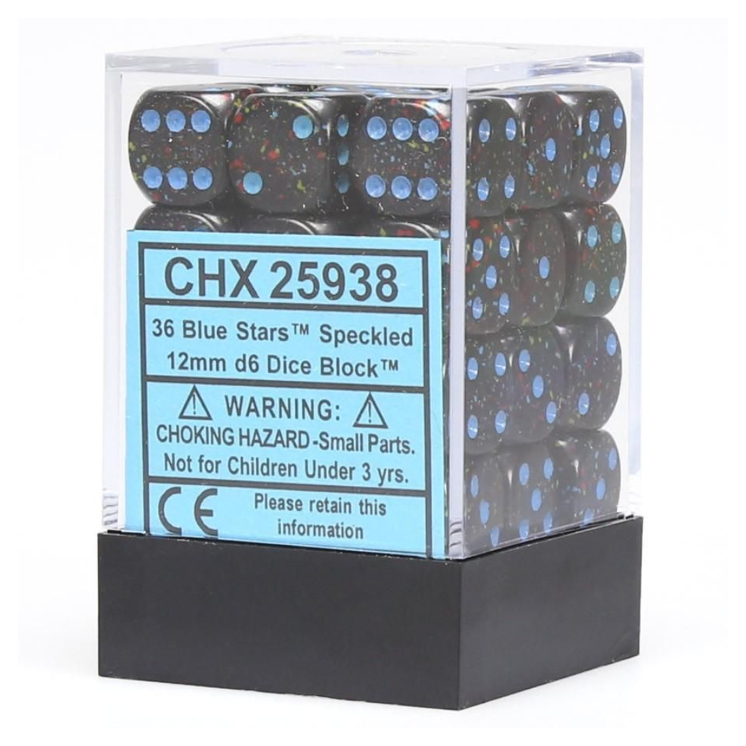 Chessex Speckled 12mm d6 Blue Stars/Block Dice Set of 36 – Hobby Collectors Australia