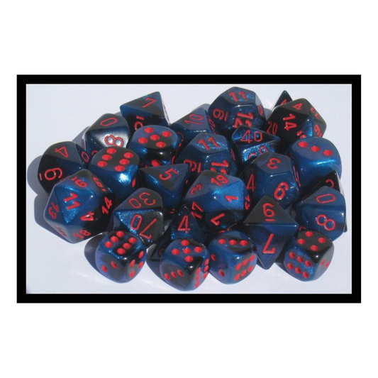 Chessex Gemini Starlight Black/Red 7-Die Set – Hobby Collectors Australia