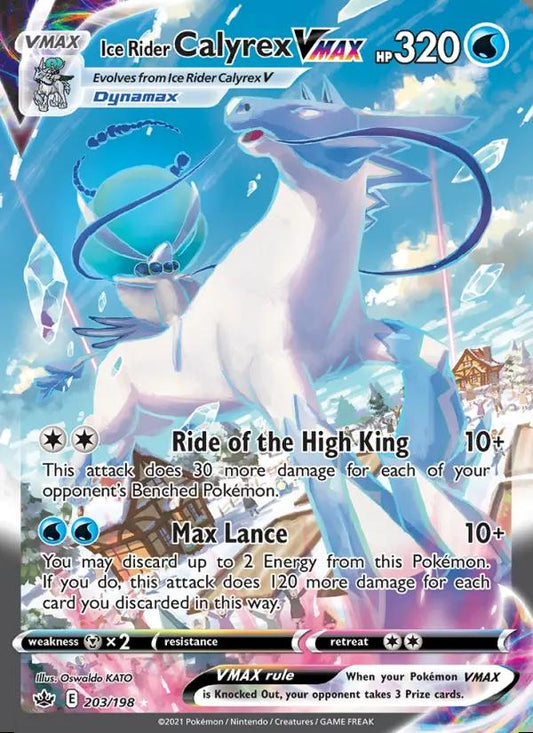 Image of Ice Rider Calyrex VMAX Chilling Reign (CRE) #203