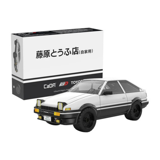 CaDA Initial D Takumi Fujiwara AE86 Trueno 1:35 scale pull-back brick model (C55018W)
