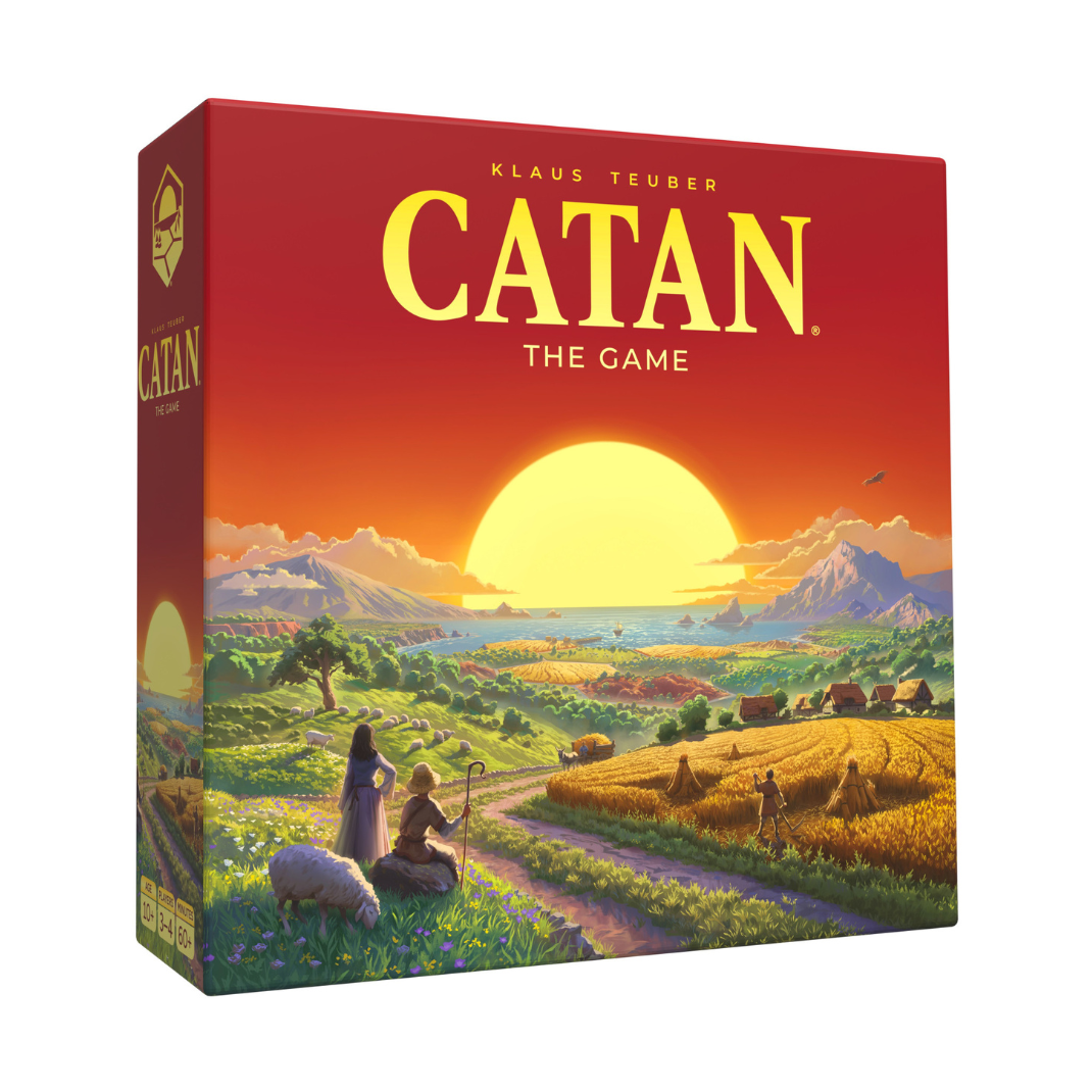 CATAN (6th Edition) board game box – strategic trading and settlement game for 3–4 players