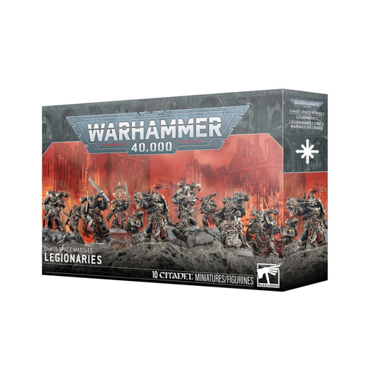Chaos Space Marines Legionaries 2025 Edition kit – ten traitor Astartes models with varied weapons and conversion options