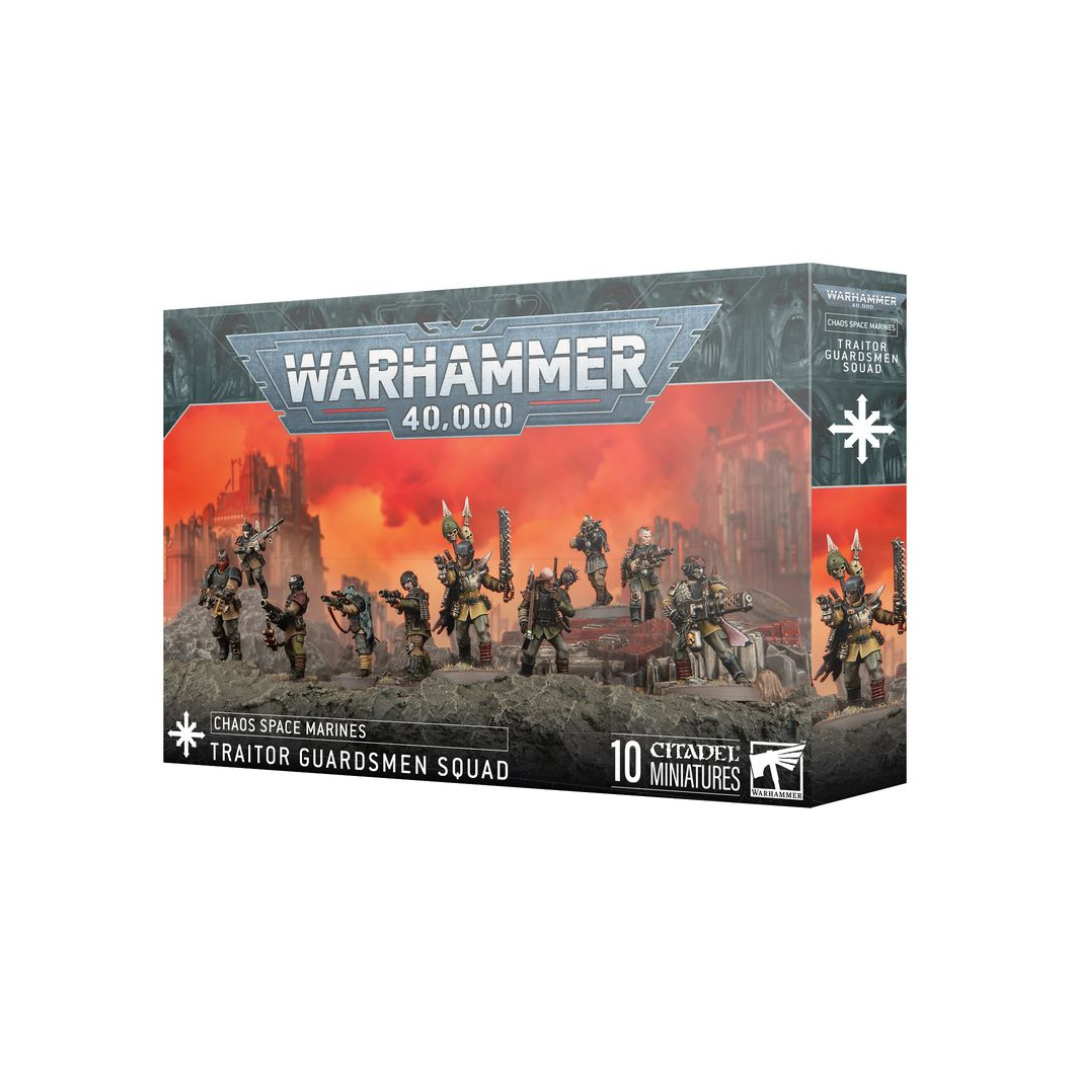 Chaos Space Marines Traitor Guardsmen Squad kit 2025 – 10 heretic infantry models with lasguns, specialist weapons and customisable heads