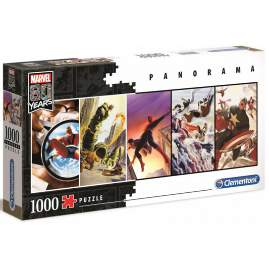 Clementoni Marvel 80th Anniversary Panorama Puzzle 1,000 Pieces (39546) box front