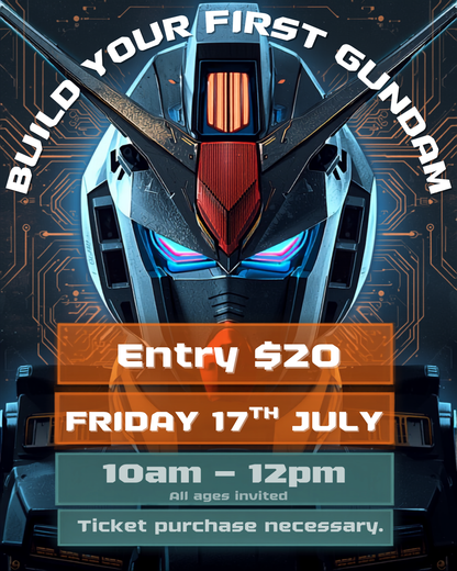 Gunpla builders assembling HG Gundam model kits at Hobby Collectors Australia event