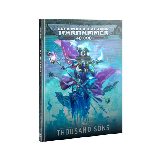 Cover of Warhammer 40,000: Codex – Thousand Sons (10th Edition, 2025) featuring Thousand Sons iconography and artwork