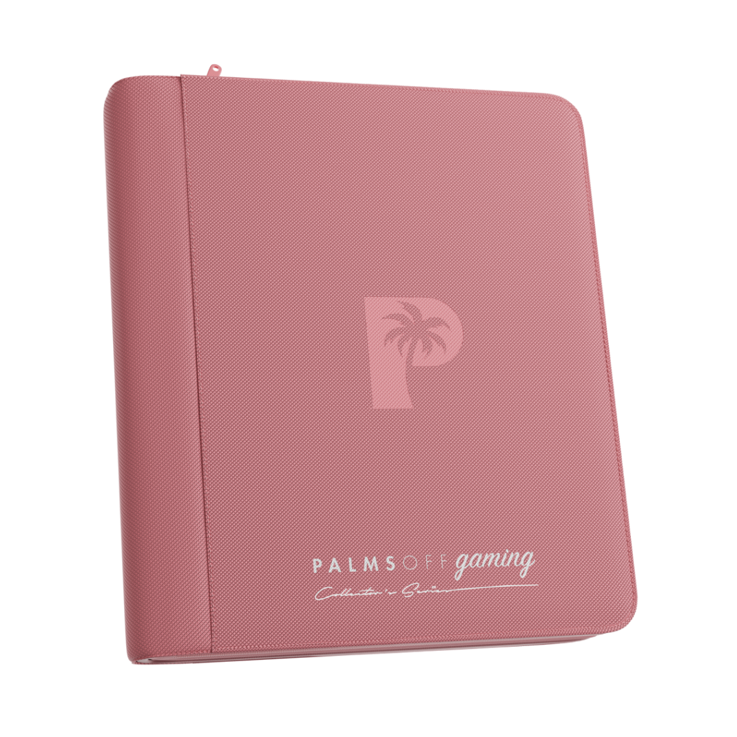 Palms Off Gaming Collector's Series 4-Pocket Top Loader Zip Binder - Pink from Hobby Collectors Australia