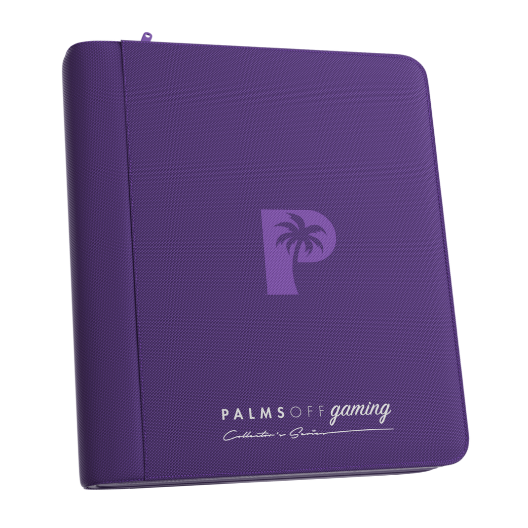 Palms Off Gaming Collector's Series 4-Pocket Top Loader Zip Binder from Hobby Collectors Australia - Purple
