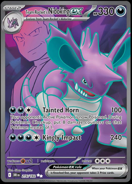 Image of Team Rockets Nidoking ex Destined Rivals (DRI) #216