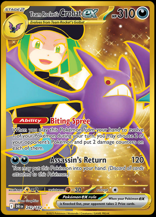 Image of Team Rockets Crobat ex Destined Rivals (DRI) #242