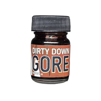 Dirty Down Gore 15ml bottle showcasing realistic blood effect paint for miniatures and props.