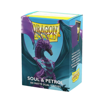 Dragon Shield Matte Dual sleeves Soul and Petrol pack front