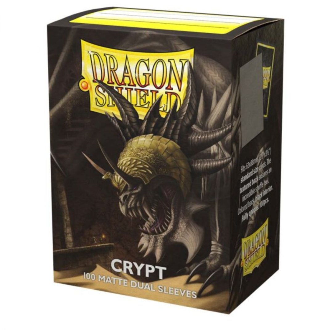 Dragon Shield Matte Dual Crypt sleeves AT-15052 dark purple black interior 100ct standard size TCG card sleeves Neonenv