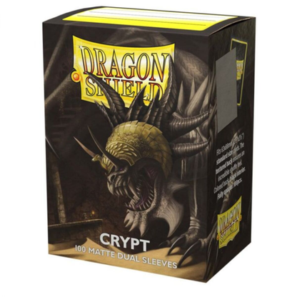 Dragon Shield Matte Dual Crypt sleeves AT-15052 dark purple black interior 100ct standard size TCG card sleeves Neonenv