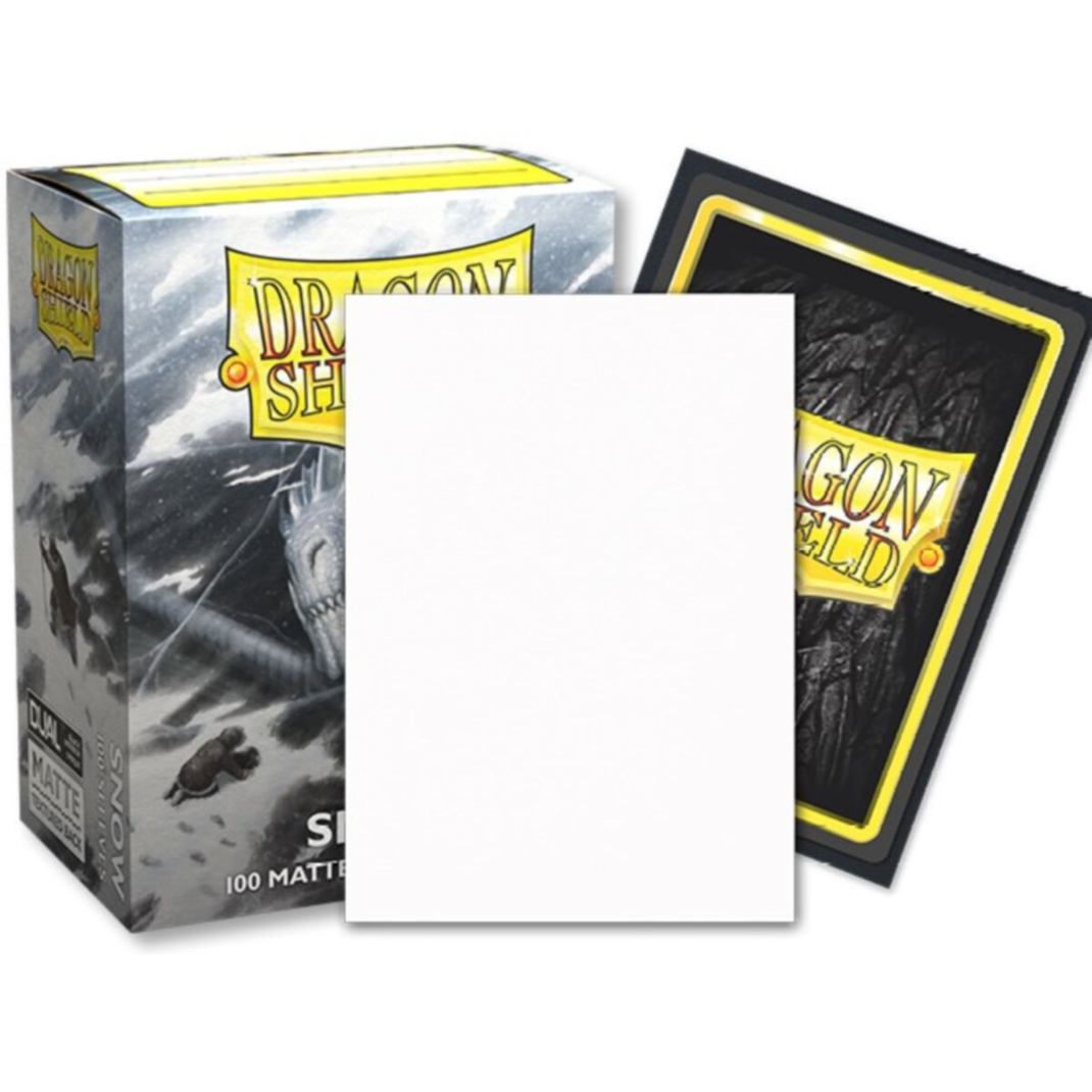 Dragon Shield Matte Dual Snow (Nirin) 100ct sleeve box featuring white and black branding.