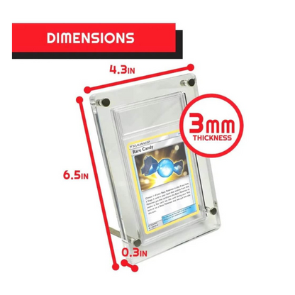 EVORETRO 3MM Acrylic PSA Graded Card Stand – Clear Protector Display for Trading Cards