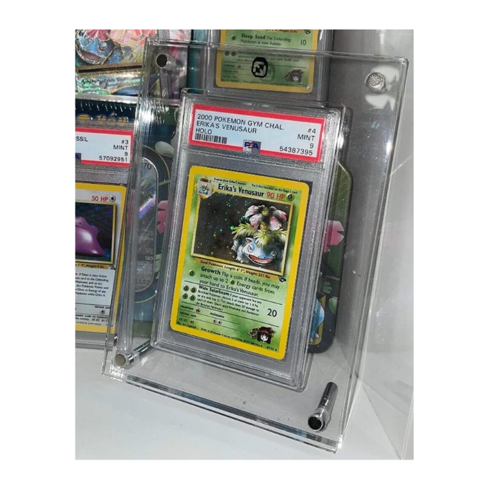 EVORETRO 3MM Acrylic PSA Graded Card Stand – Clear Protector Display for Trading Cards