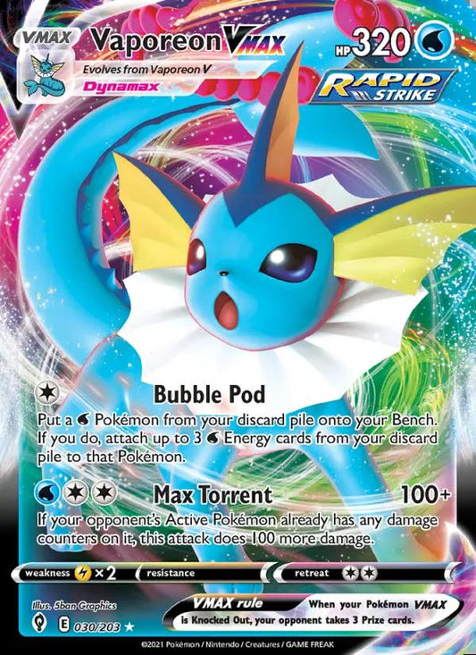 Image of Vaporeon VMAX Evolving Skies (EVS) #030