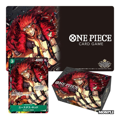 One Piece Card Game Playmat and Storage Box Set Eustass Captain Kid