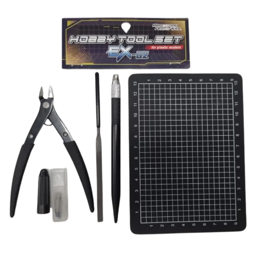 The G-Tool EX RS Tool Set No.2 (MIEX02) featuring a pair of professional blue-handled RS nippers and a precision metal hobby file.