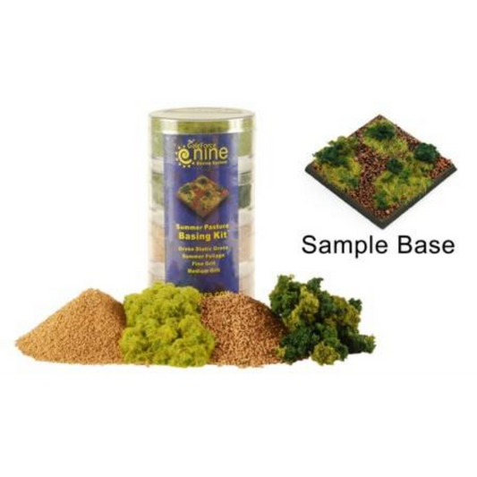 Gale Force Nine: Summer Pasture Basing Kit — Green Static Grass, Summer Foliage, Fine Grit & Medium Grit | GFS901