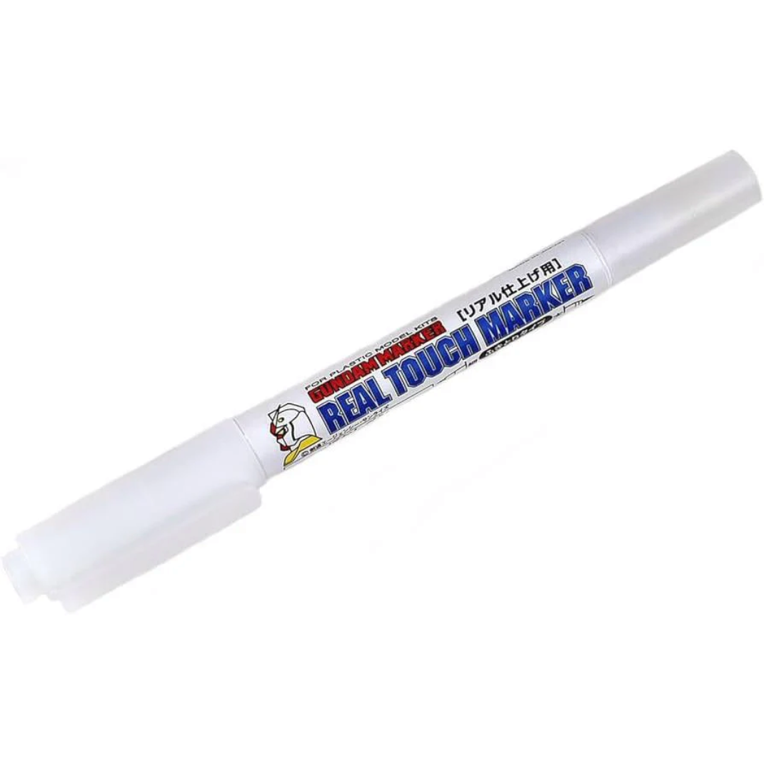 A GSI Creos Gundam Marker Shade Off (GM400) blurring pen with its dual-tip design and specialized blue-accented packaging.