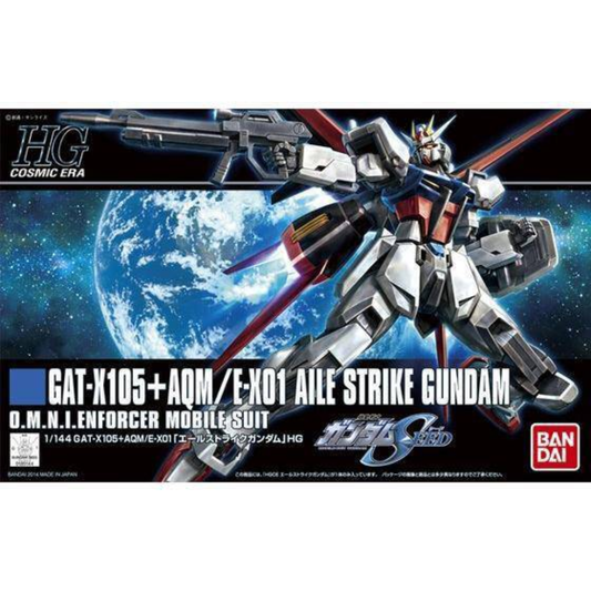 Bandai HGCE 1/144 GAT-X105+AQM/E-X01 Aile Strike Gundam — Mobile Suit Gundam SEED Model Kit