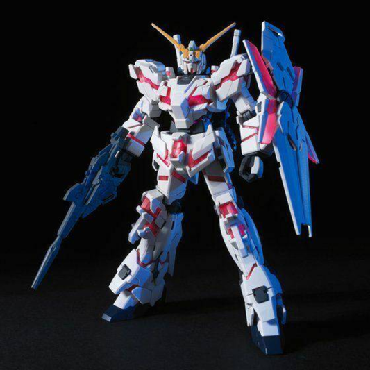 Bandai HGUC 1/144 RX-0 Unicorn Gundam Destroy Mode Mobile Suit Gundam Unicorn Banagher Links model kit clear pink psychoframe Beam Magnum shield - Hobby Collectors Australia