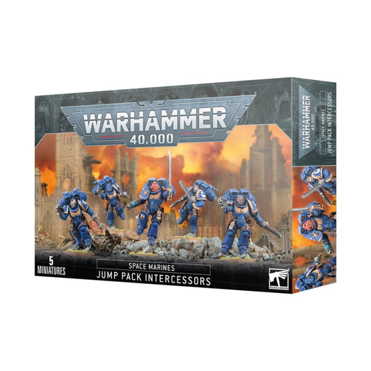 Warhammer 40K Space Marines Jump Pack Intercessors miniatures assembled