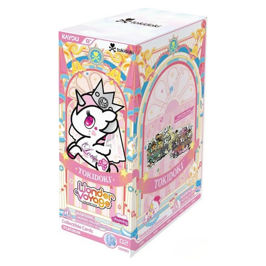Kayou tokidoki Wonder Voyage Roaming Edition Series 2 booster box, 12 foil packs, front of box
