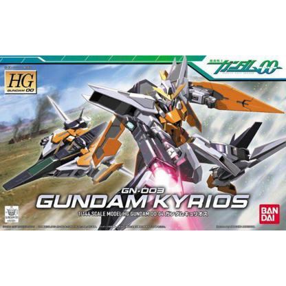 Bandai HG 1/144 04 GN-003 Gundam Kyrios transforming Gunpla model kit MS Mode Flight Mode GN Beam Submachine Gun shield claw Gundam 00