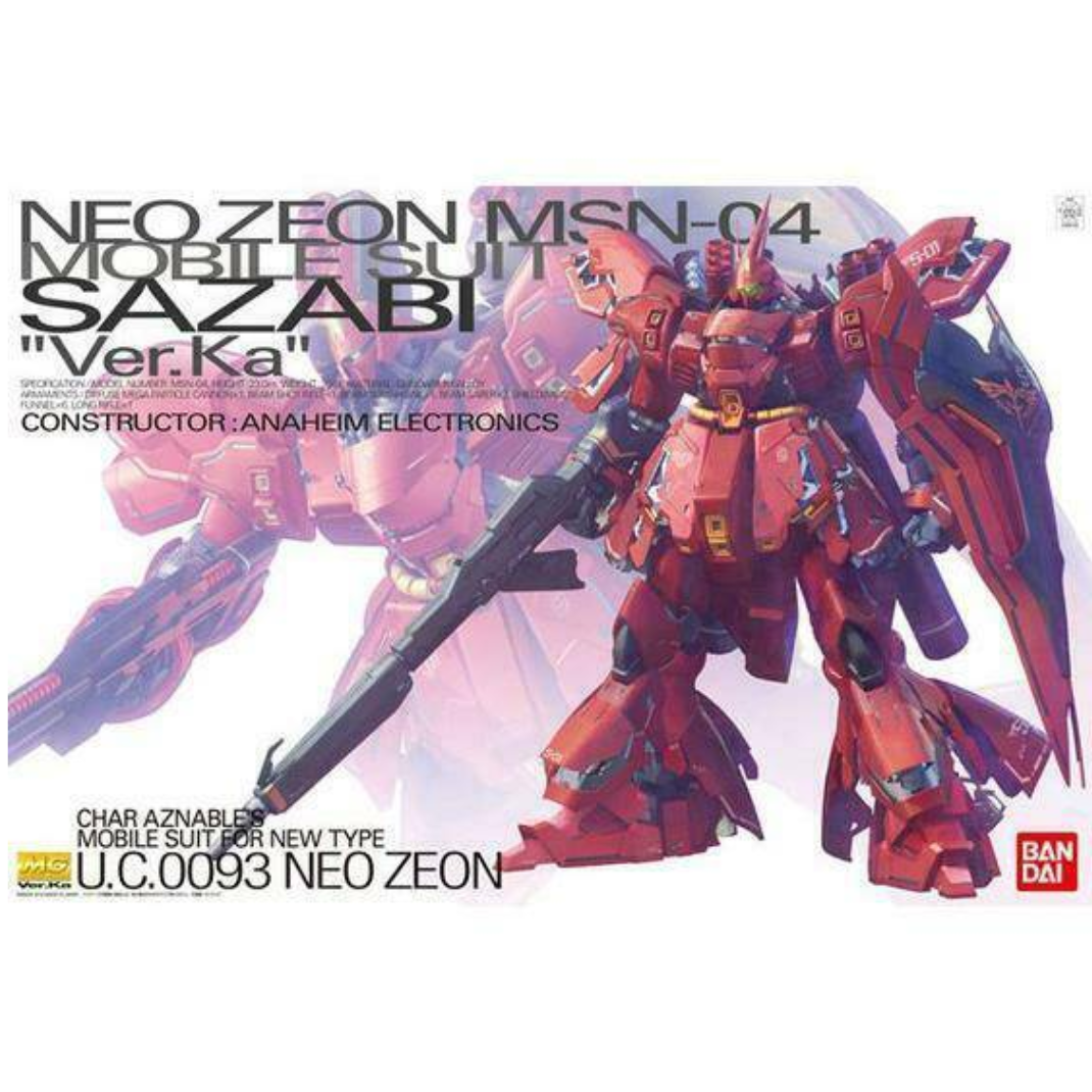 Bandai MG 1/100 MSN-04 Sazabi Ver. Ka — Mobile Suit Gundam: Char's Counterattack | Master Grade Model Kit