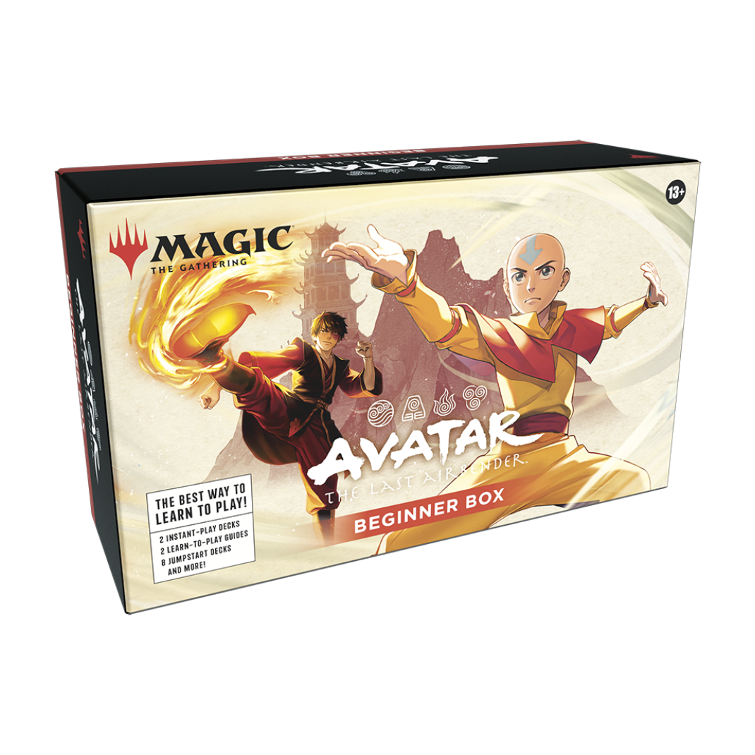 Magic: The Gathering – Avatar: The Last Airbender Beginner Box featuring two starter decks and game accessories